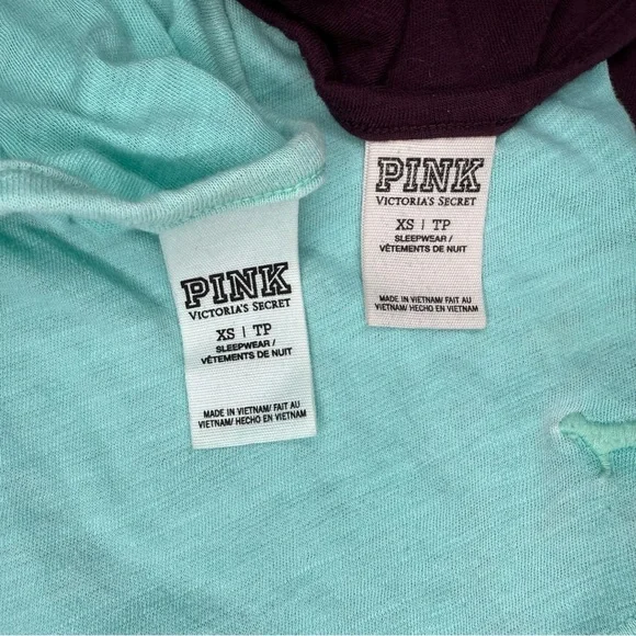 PINK Victoria's Secret Burgundy and Teal racer back tank tops - Picture 3 of 9
